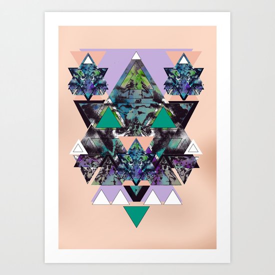 GEOMETRIC MYSTIC CREATURE Art Print
