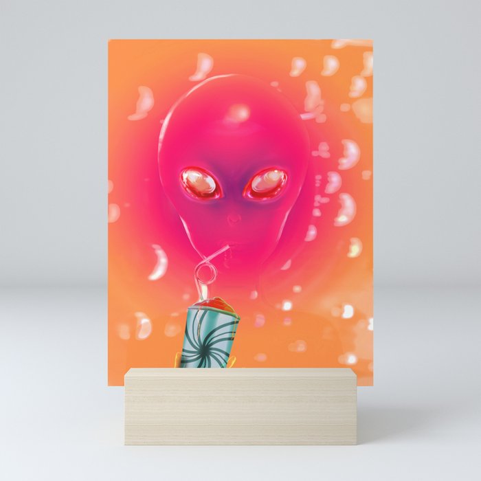 Cherry Slush Gray Mini Art Print