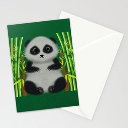 Panda Bear in Bamboo Stationery Cards