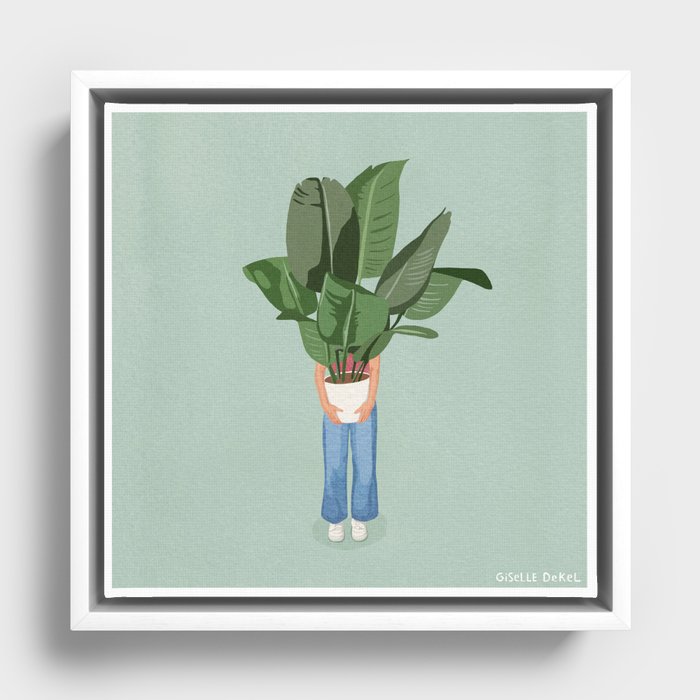 New Plant New Me Framed Canvas