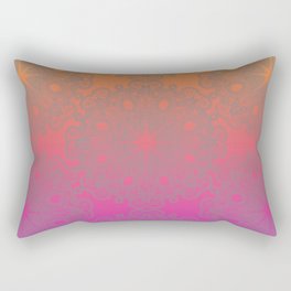 Hot Pink & Yellow Mandala Rectangular Pillow