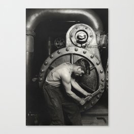 Industrial Art  - Lewis Hine - Power House Mechanic, 1920 Canvas Print