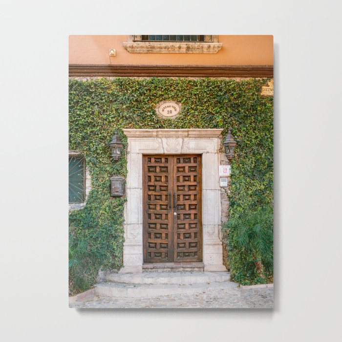 The botanical door | San Miguel de Allende | Mexico travel photography print Metal Print