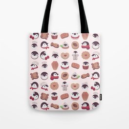 Cookie & cream & penguin - pink pattern Tote Bag