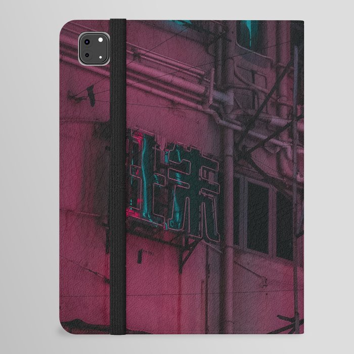 China Photography - Neon Lights In A Dense Chinese Street iPad Folio Case