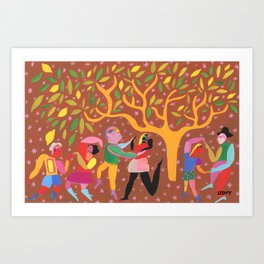 Dance Under Tree Art Print