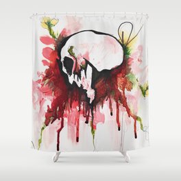 Flower Skull Shower Curtain