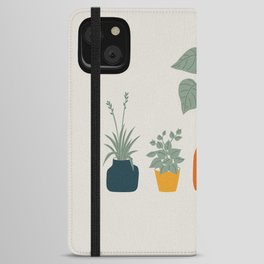 Cat and Plant 9 iPhone Wallet Case