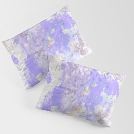 Purple Pastel Ocean Marble Watercolor Water Waves Brushstrokes Pillow Sham