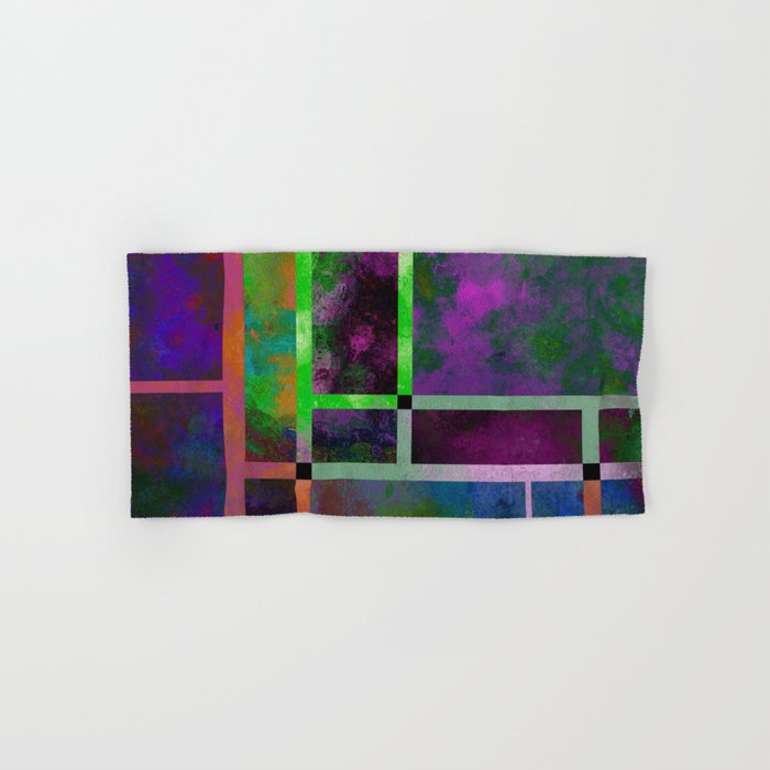 Pastel Textures - Abstract, pastel themed, geometric painting Hand & Bath Towel