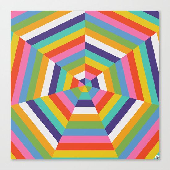 Heptagon Quilt 4 Canvas Print
