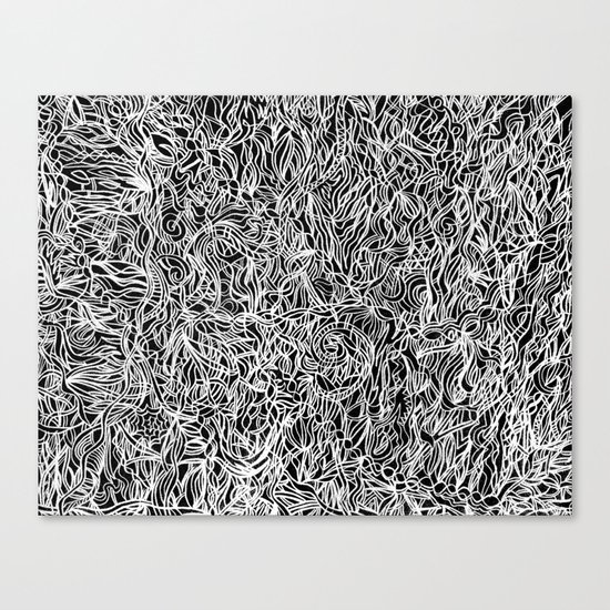 White and Black Canvas Print