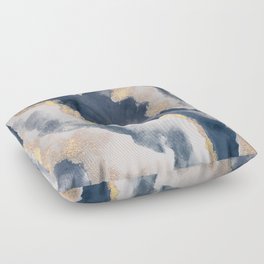 All that Shimmers – Gold + Navy Geode Floor Pillow