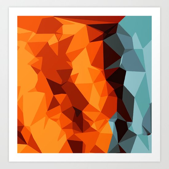 Green Blue Brown Orange And Yellow Abstract Background Art Print By Timla Society6