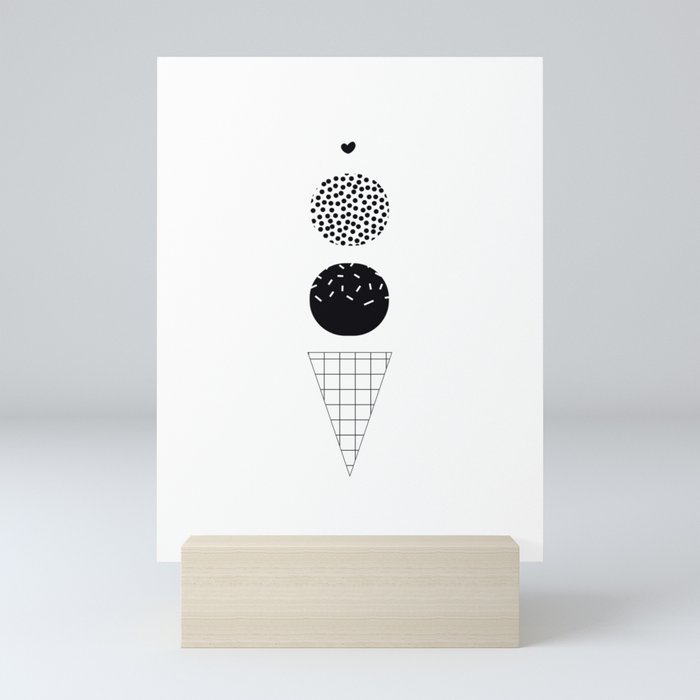 Ice Cream | minimalist  Mini Art Print