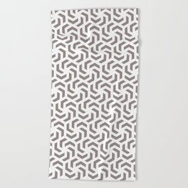 Grey Pattern Beach Towel