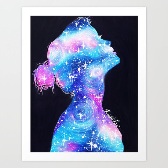 Galaxy Girl Art Print