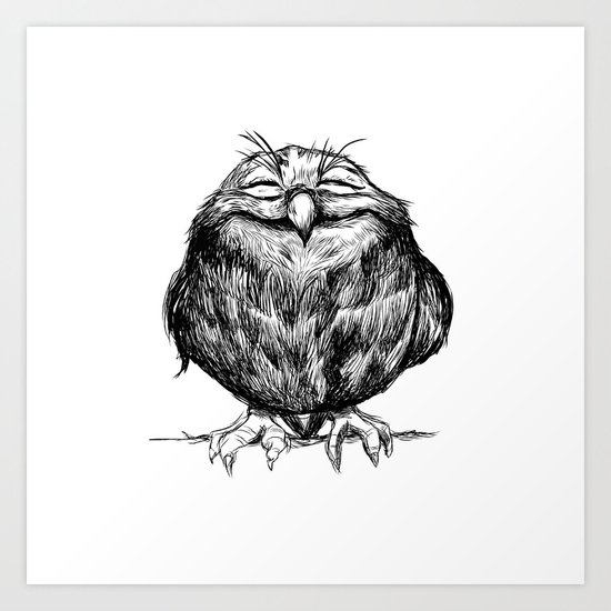 Owl Ball Art Print