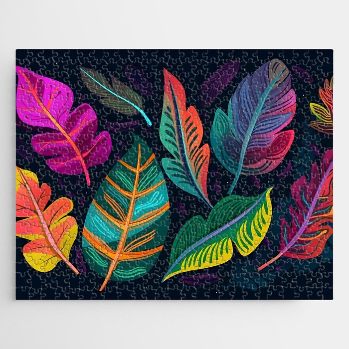 Colorful Leaves Pattern Jigsaw Puzzle