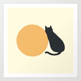 Magic meow 2 cat & sun Art Print