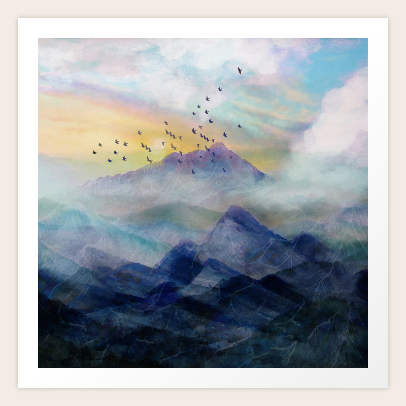 Mountain Sunrise Art Print By Nadja1 Society6