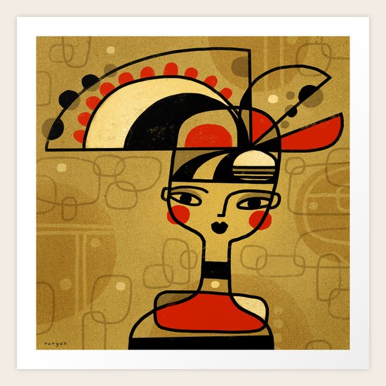 FLAMBOYANT HAT Art Print