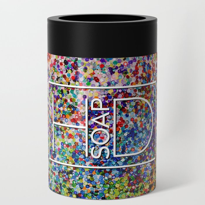 Logo on Sequins Can Cooler