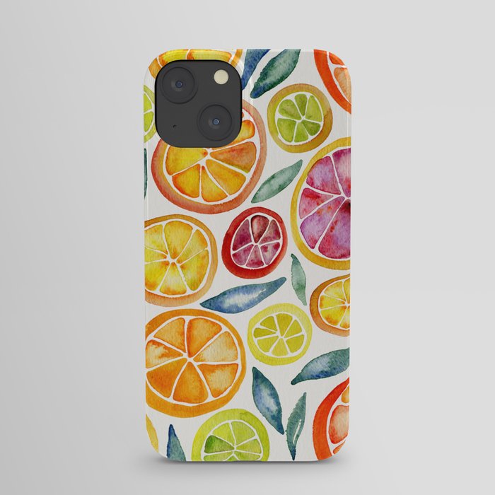 Sliced Citrus Watercolor iPhone Case
