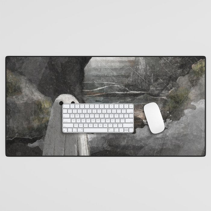 The Caves are Haunted Desk Mat