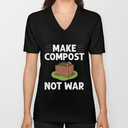 Compost Bin Worm Composting Vermicomposting V Neck T Shirt