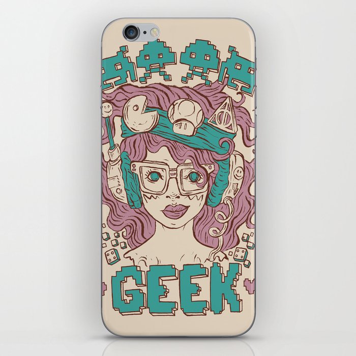 Geek Girl iPhone Skin