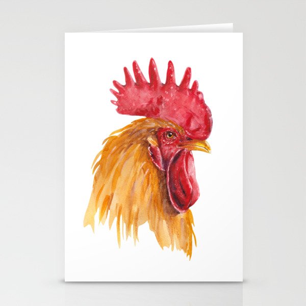 Rooster chicken Stationery Cards