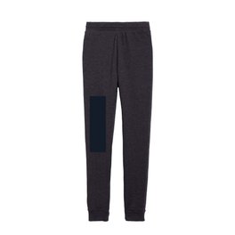 Dark Inky Blue Solid Color Kids Joggers
