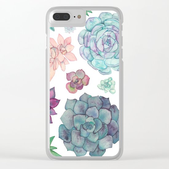 Succulent Garden Clear iPhone Case