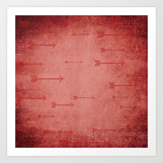 Loxley in Ruby - Arrows Art Print