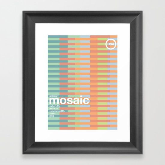 mosaic single hop Framed Art Print
