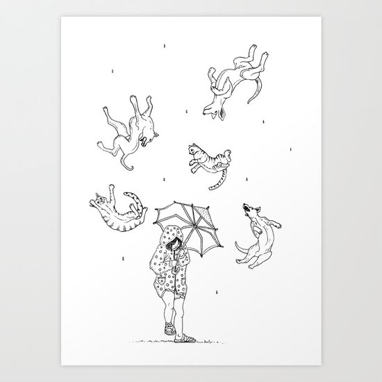 Its Raining Cats and Dogs Art Print