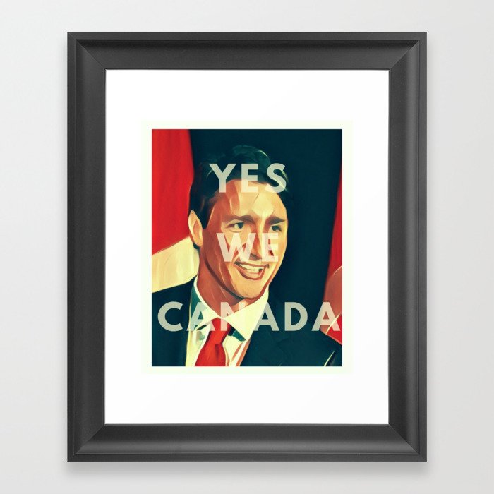 Yes We CANada! Trudeau Framed Art Print