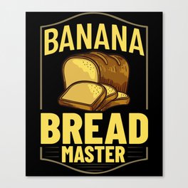 Banana Bread Recipe Chocolate Chip Nuts Vegan Canvas Print