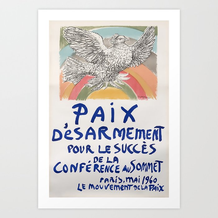 Paix desarmement pour le succes de la conference au sommet, 1960 Art Print