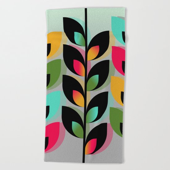 Joyful Plants III Beach Towel