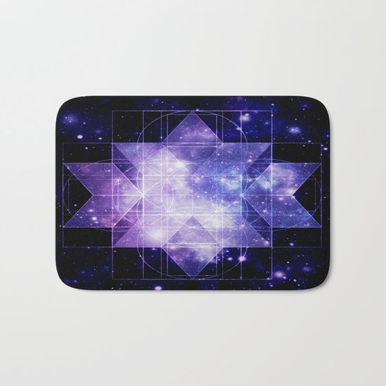 galaxy sacred Geometry Bath Mat