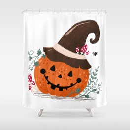 halloween pumkin Shower Curtain