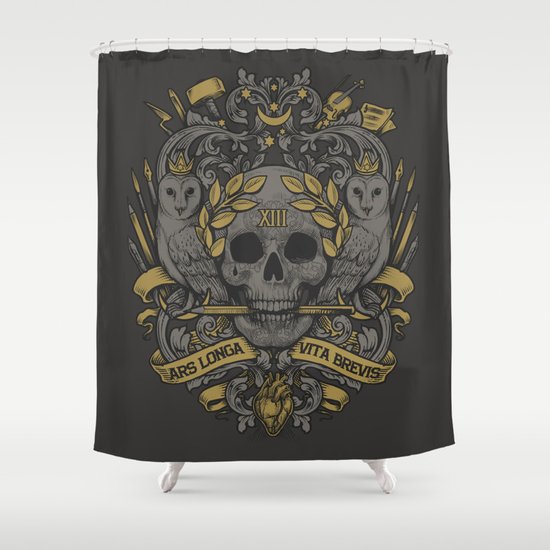 Ars Longa Vita Brevis Shower Curtain By Medusadollmaker