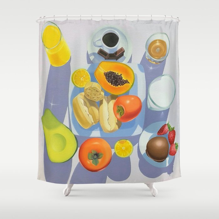 Brazilian Breakfast Shower Curtain