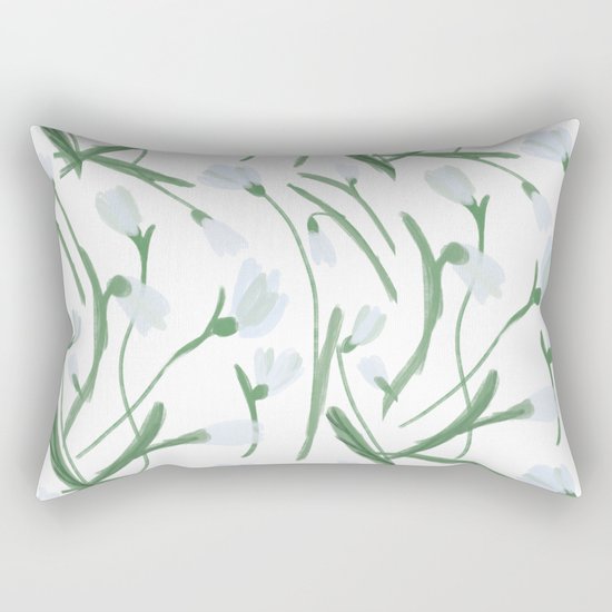 Snowdrops Rectangular Pillow