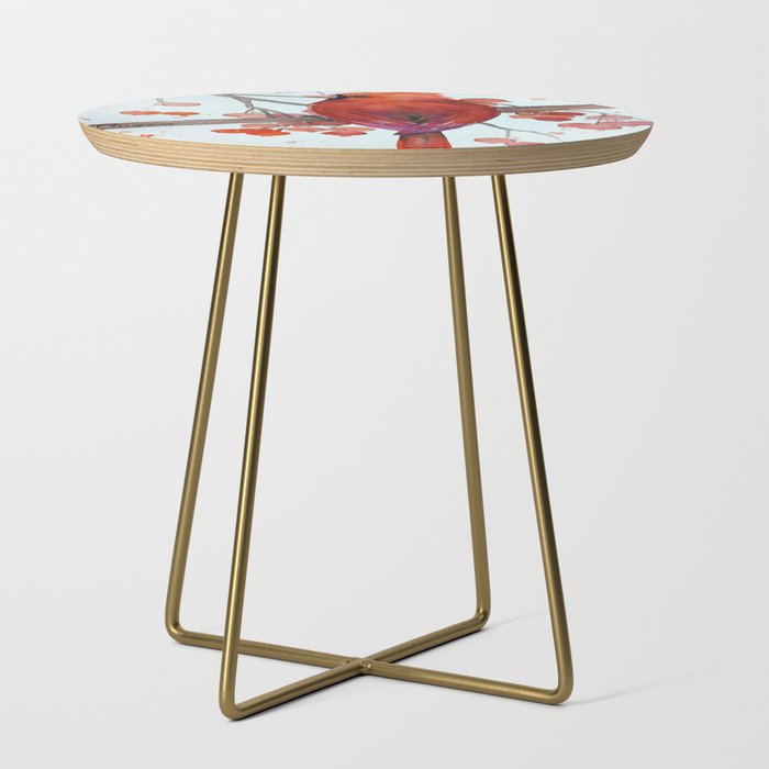 Red Cardinal by Anne Gorywine Side Table
