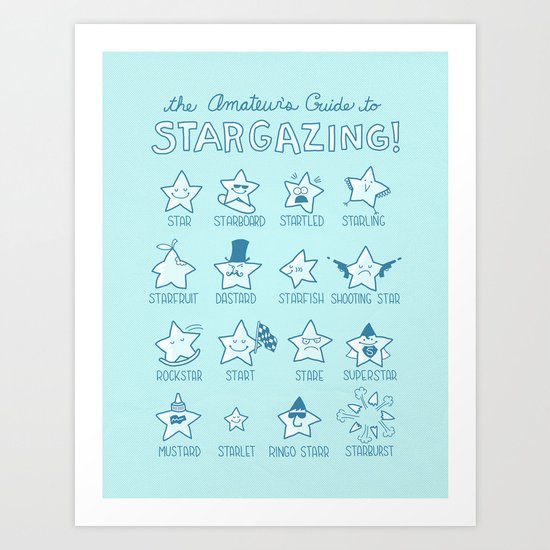 The Amateur's Guide to Stargazing Art Print