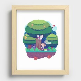 Tiny Worlds - Viridian Forest Recessed Framed Print
