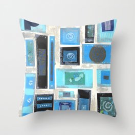 Blue Mosaic Throw Pillow